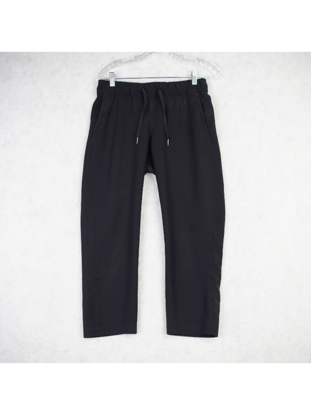 Lululemon On The Fly Pants Womens 4 Black Woven Athleisure Preppy Casual Comfirt